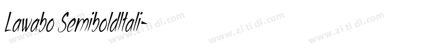Lawabo SemiboldItali字体转换